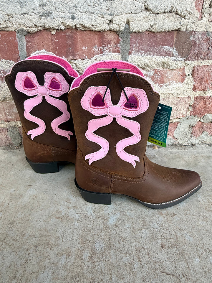 KIDS Ariat Lil Bow D Toe Western Boot