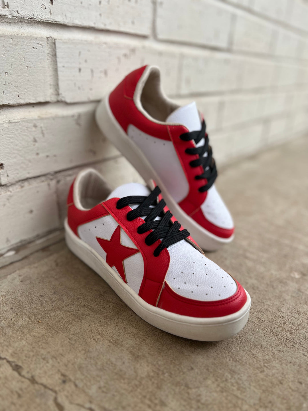 Red & Black Game Day Sneakers | gussieduponline