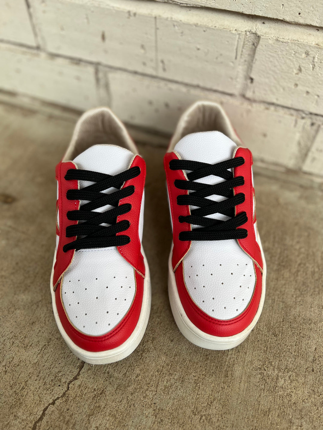 Red & Black Game Day Sneakers | gussieduponline