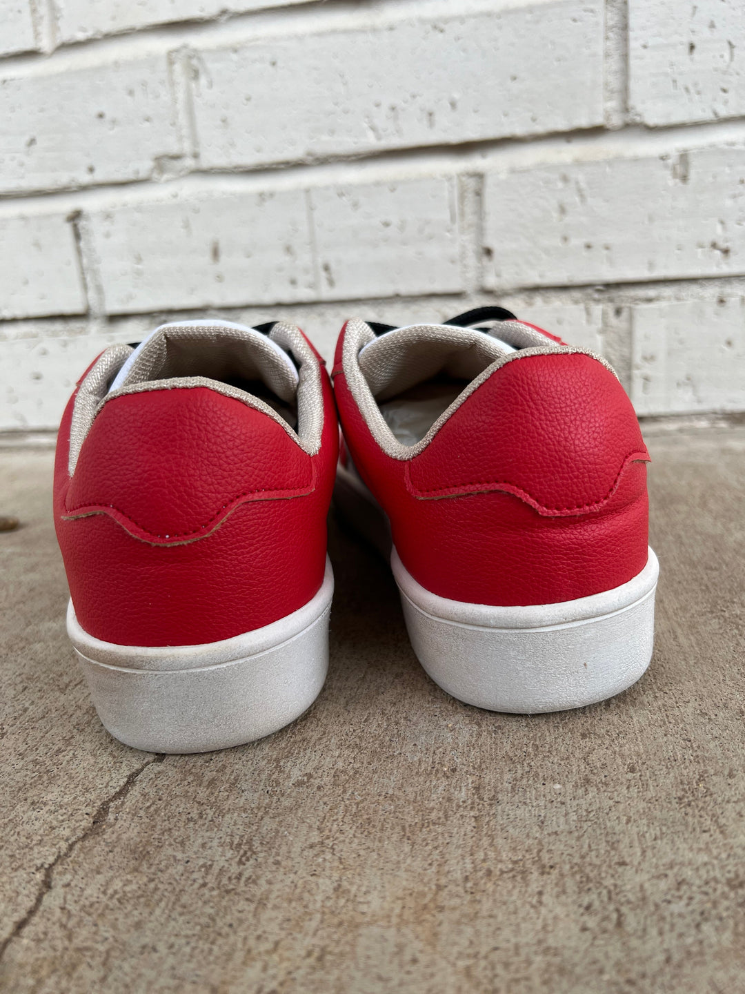 Red & Black Game Day Sneakers | gussieduponline