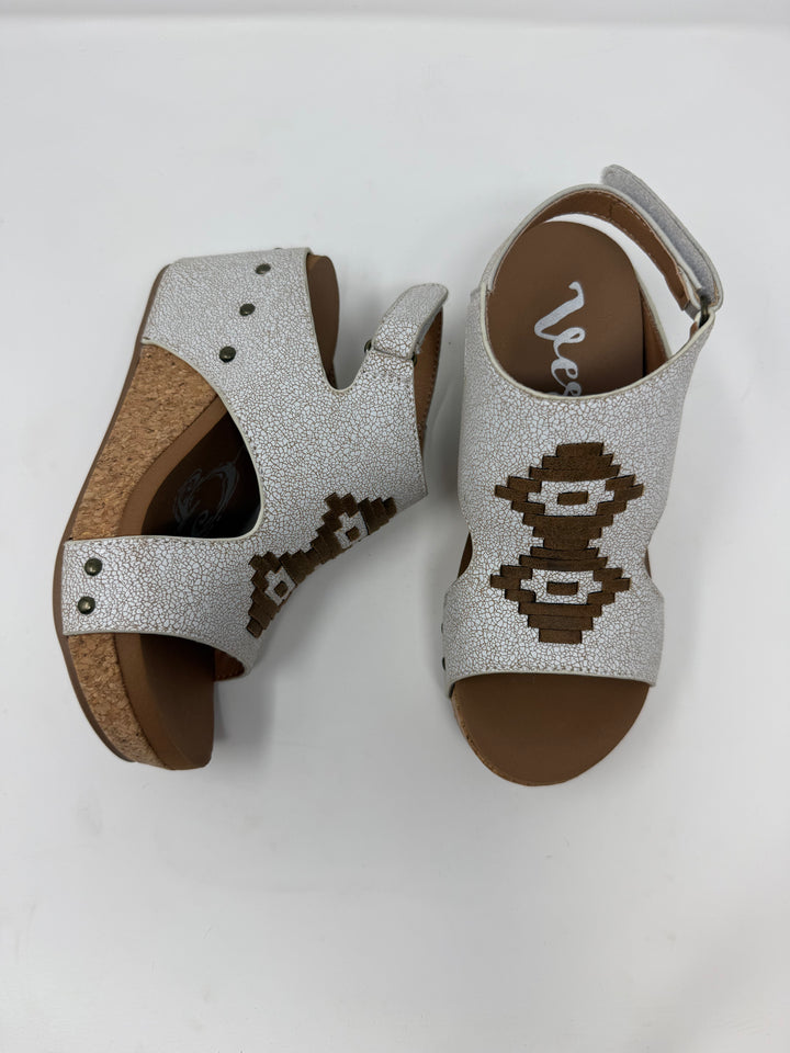 Very G  Hana Tan Aztec Print Wedges
