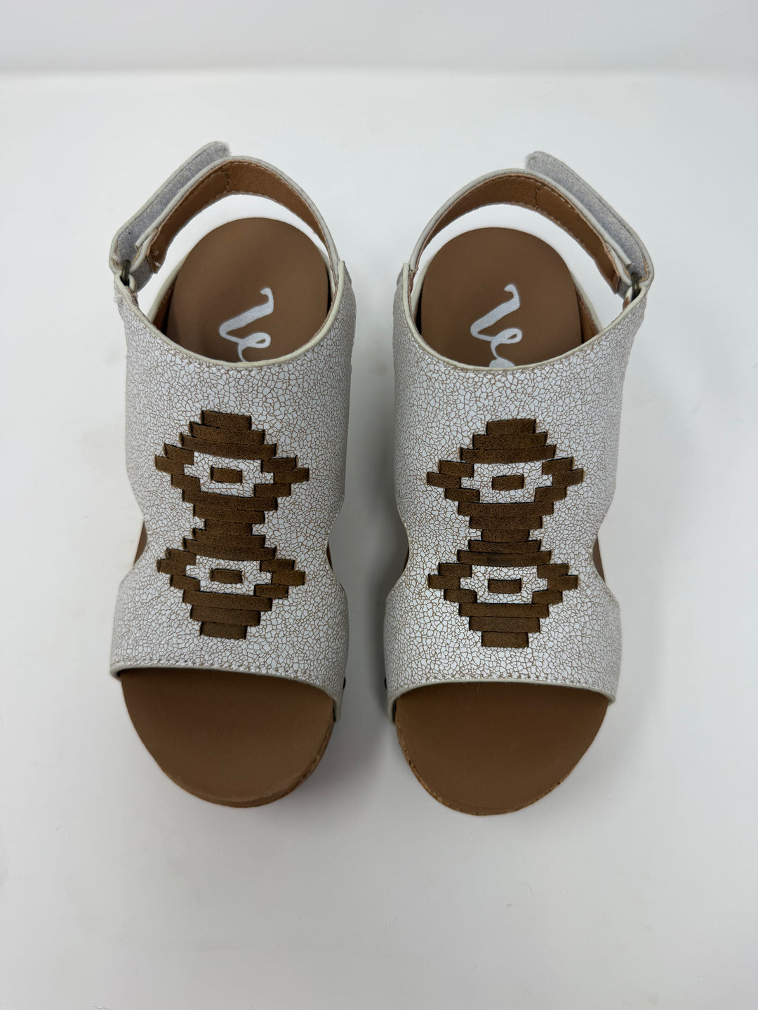 Very G  Hana Tan Aztec Print Wedges