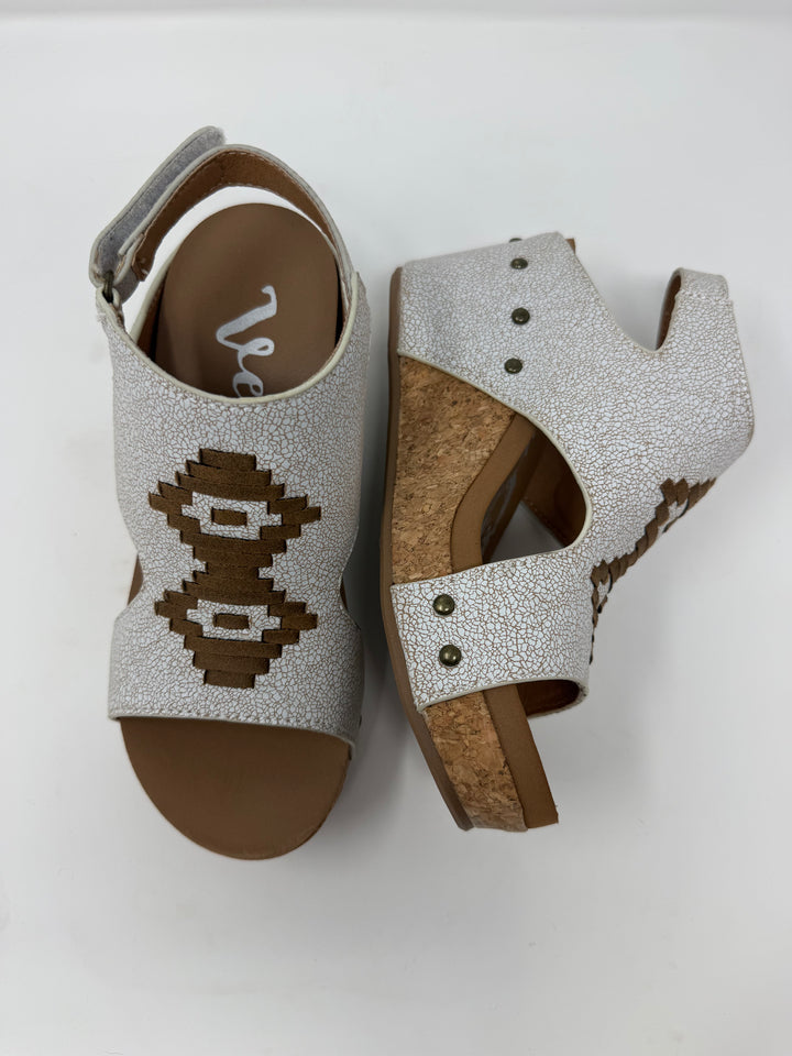 Very G  Hana Tan Aztec Print Wedges