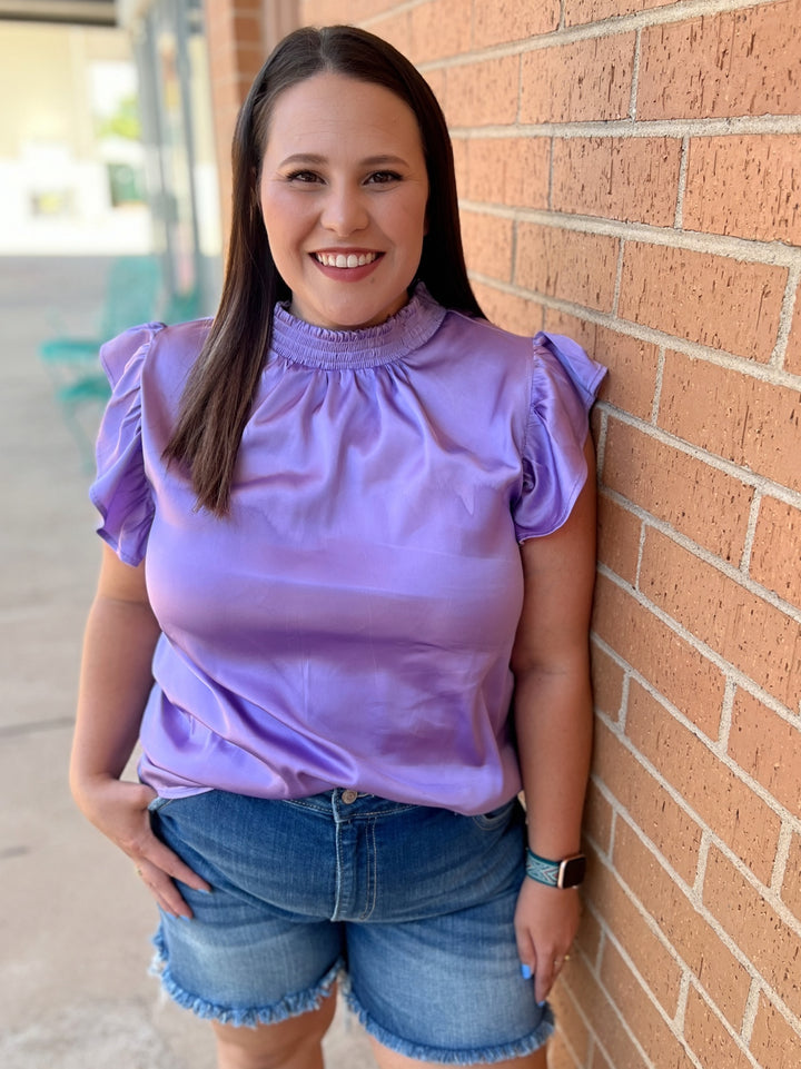 PLUS Sterling Kreek Purple Babydoll Top | gussieduponline