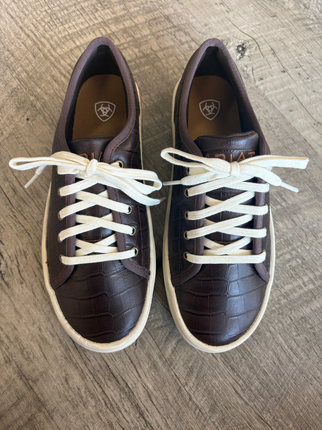 Women's Ariat Skylar Luxe Espresso Croc Print Shoes