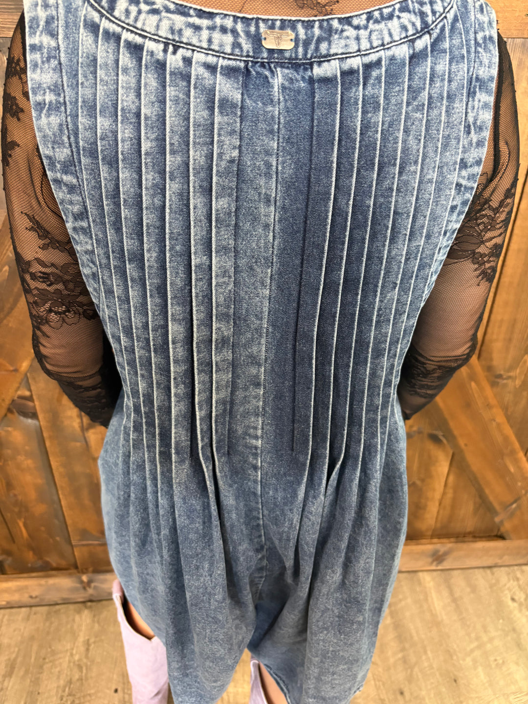 L&B Light Stone Denim Romper