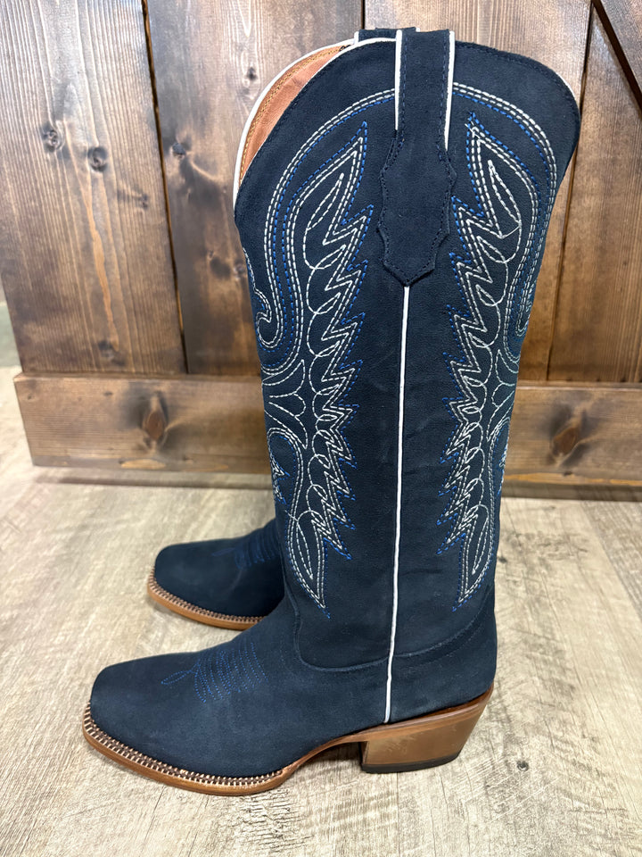 Tanner Mark Women's Navy Blue Suede Boots