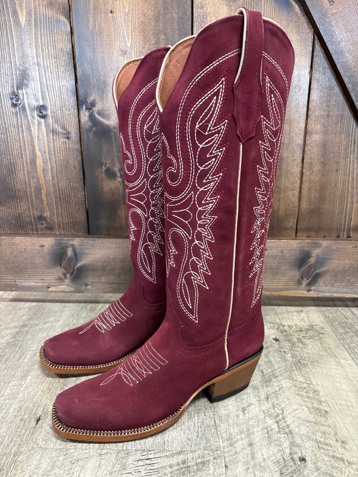 Tanner Mark Women's Burgundy Suede Boots