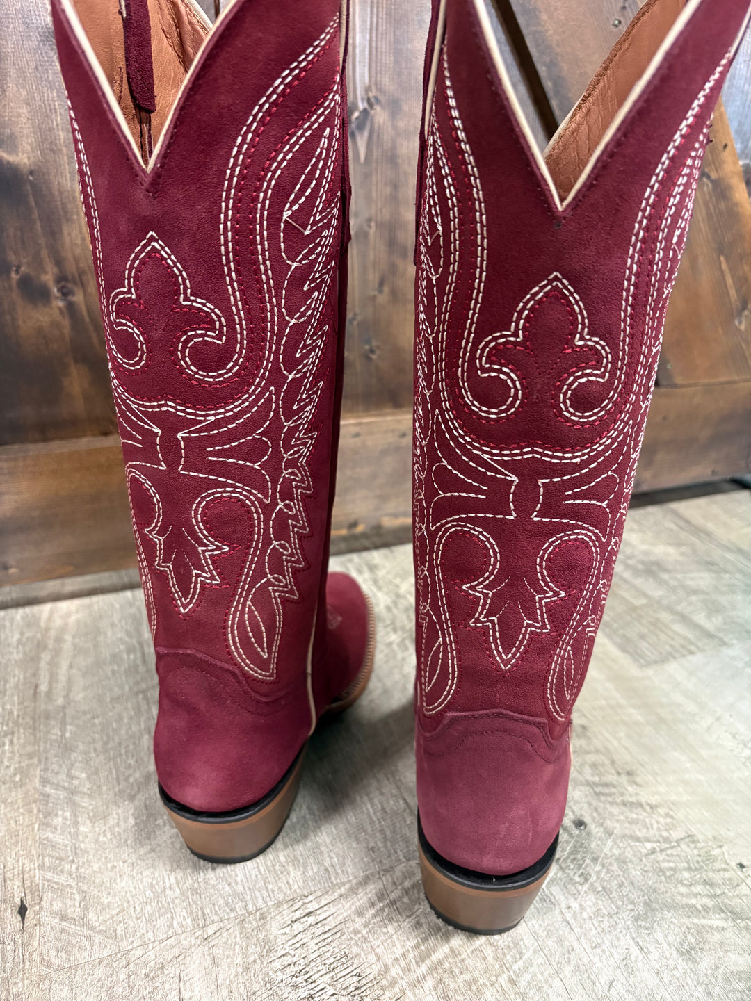 Tanner Mark Women's Burgundy Suede Boots
