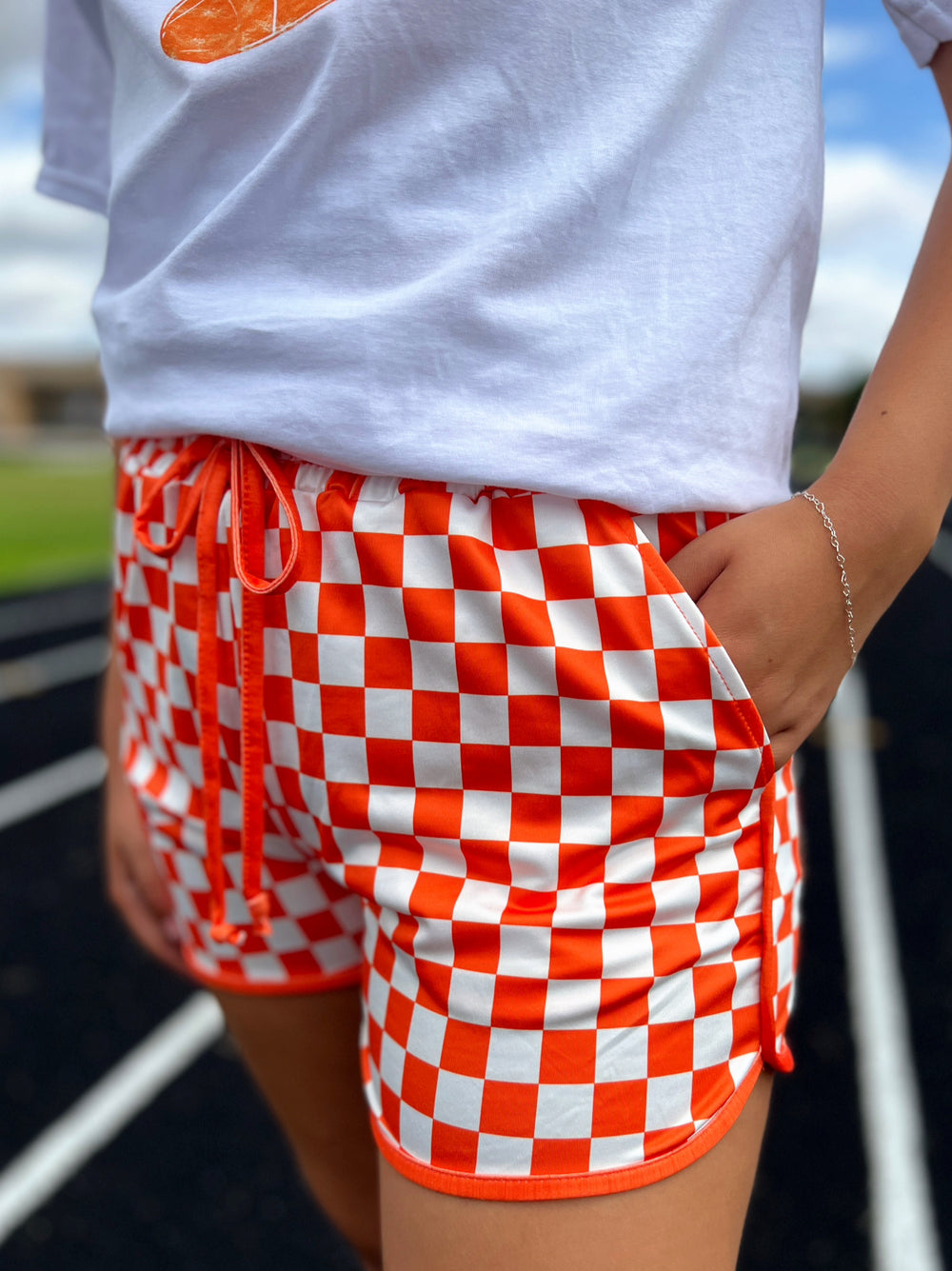 Sterling Kreek Orange Pep Rally Shorts | gussieduponline