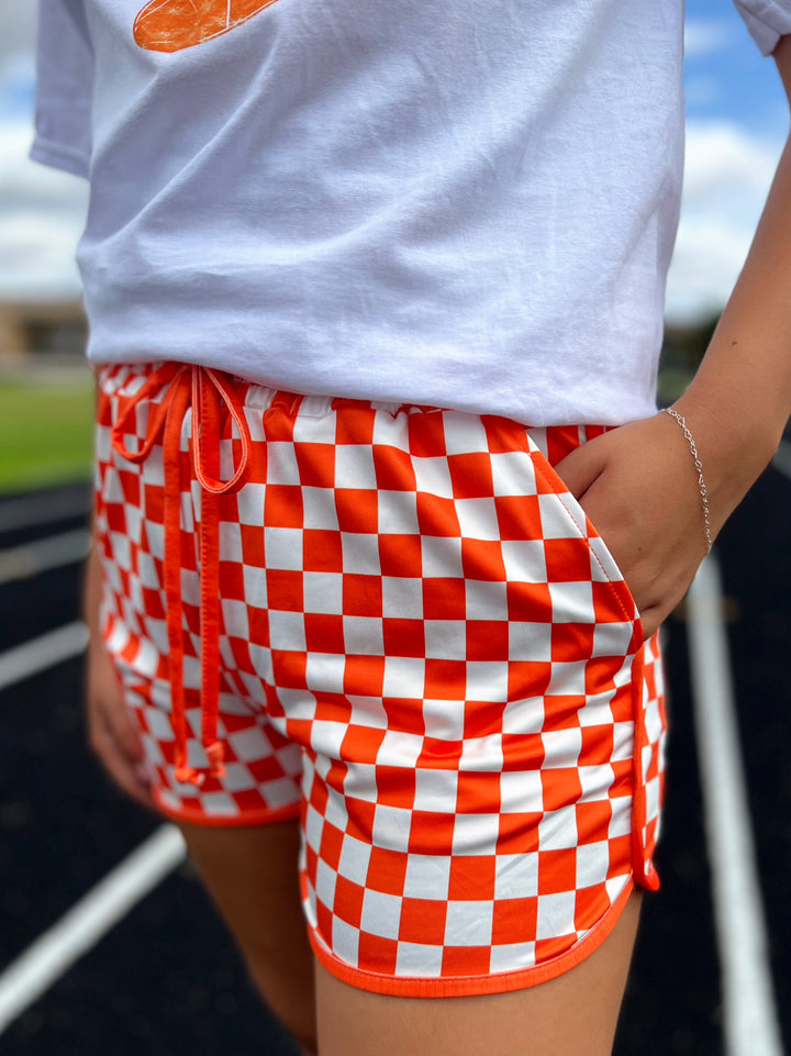 Sterling Kreek Orange Pep Rally Shorts | gussieduponline