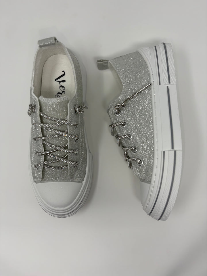 Very G Silver Aman Sparkle Sneakers
