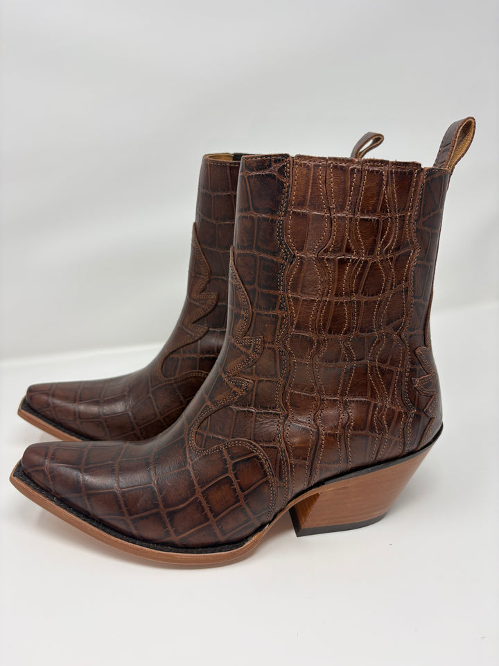 Ariat Women's Jade Luxe Espresso Croc Booties