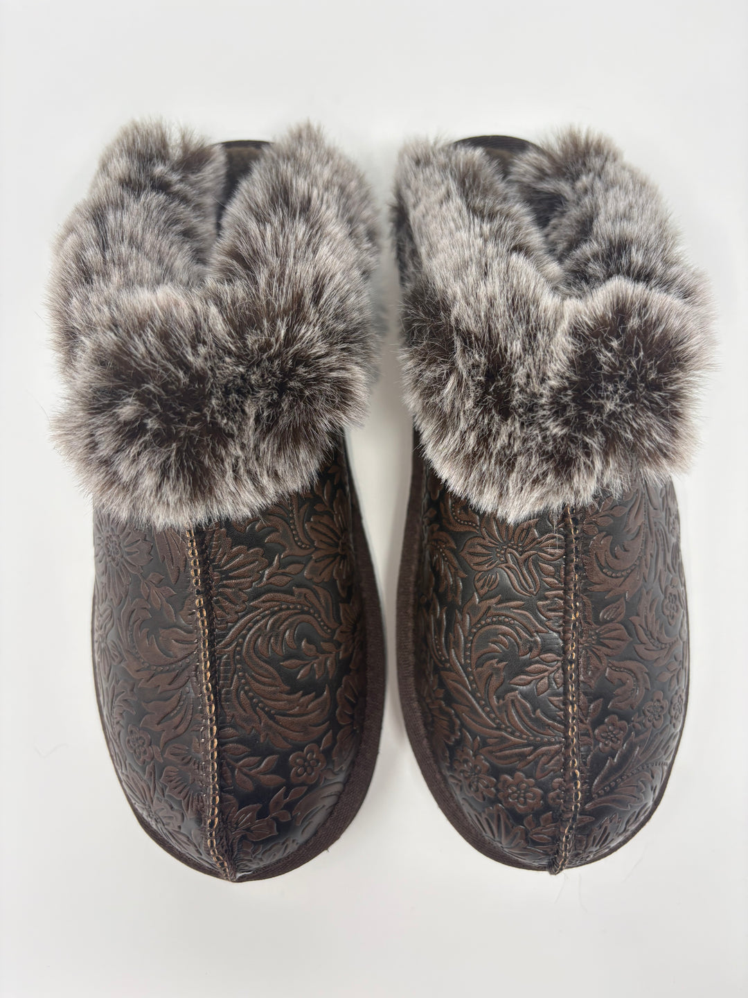 Very G Lolly Chocolate Tooled Slippers