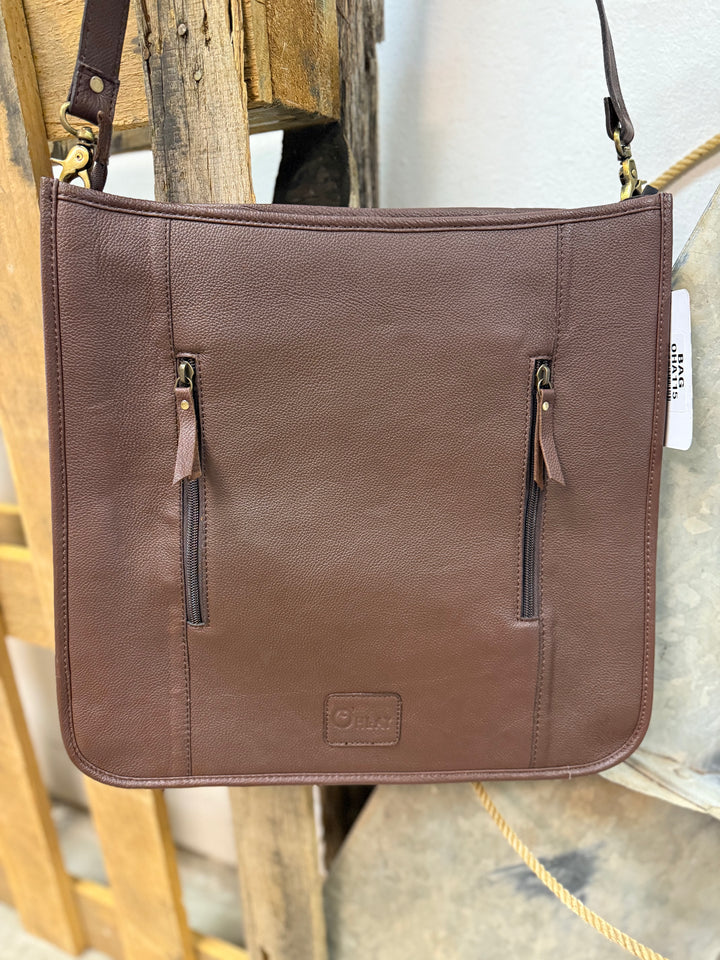 Sunset Desert Tooled Leather Bag