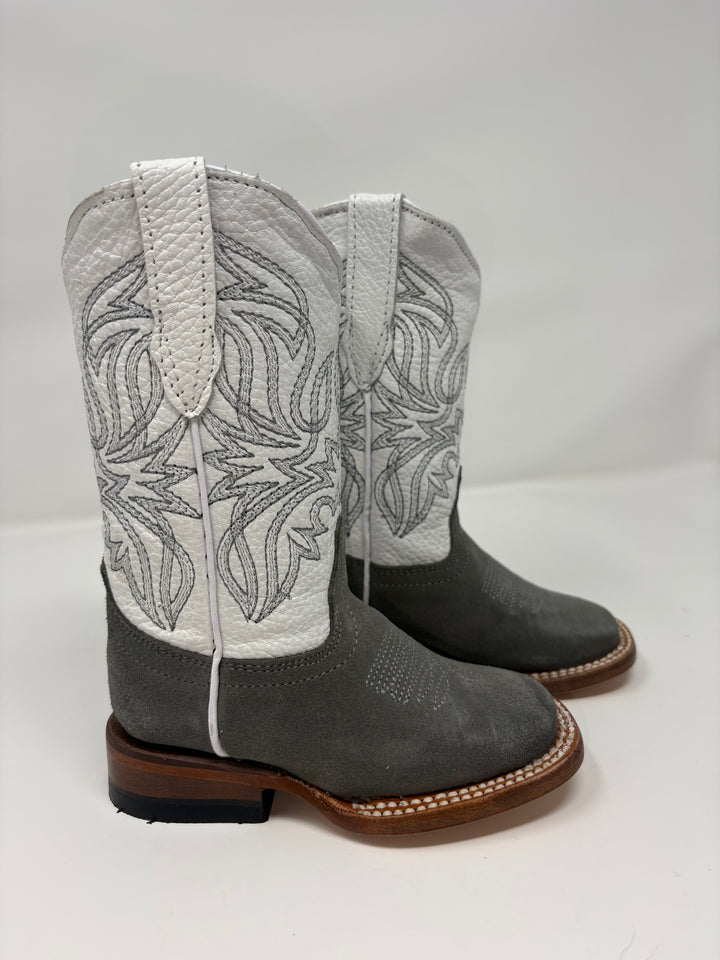 KIDS Tanner Mark Grey Suede w/ White Tops