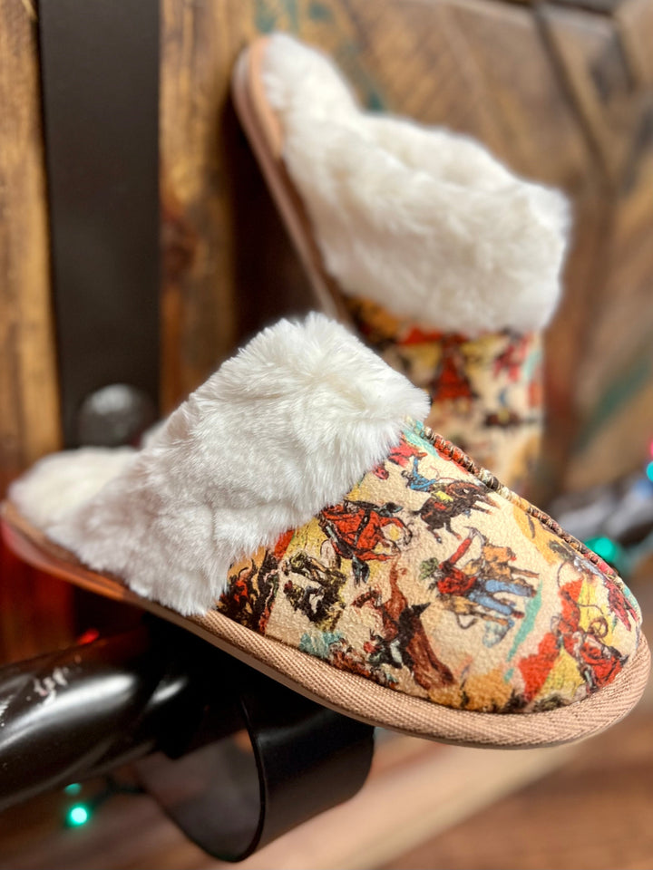 Cowboy Collage Slippers | gussieduponline