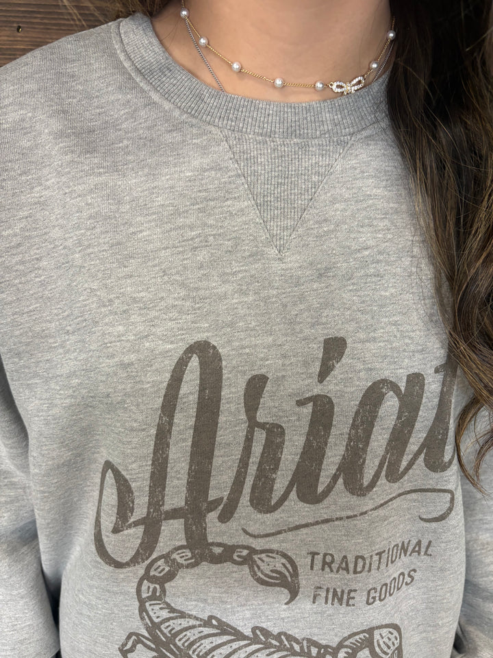 Ariat Women's Heather Grey Scorpion Sweatshirt*