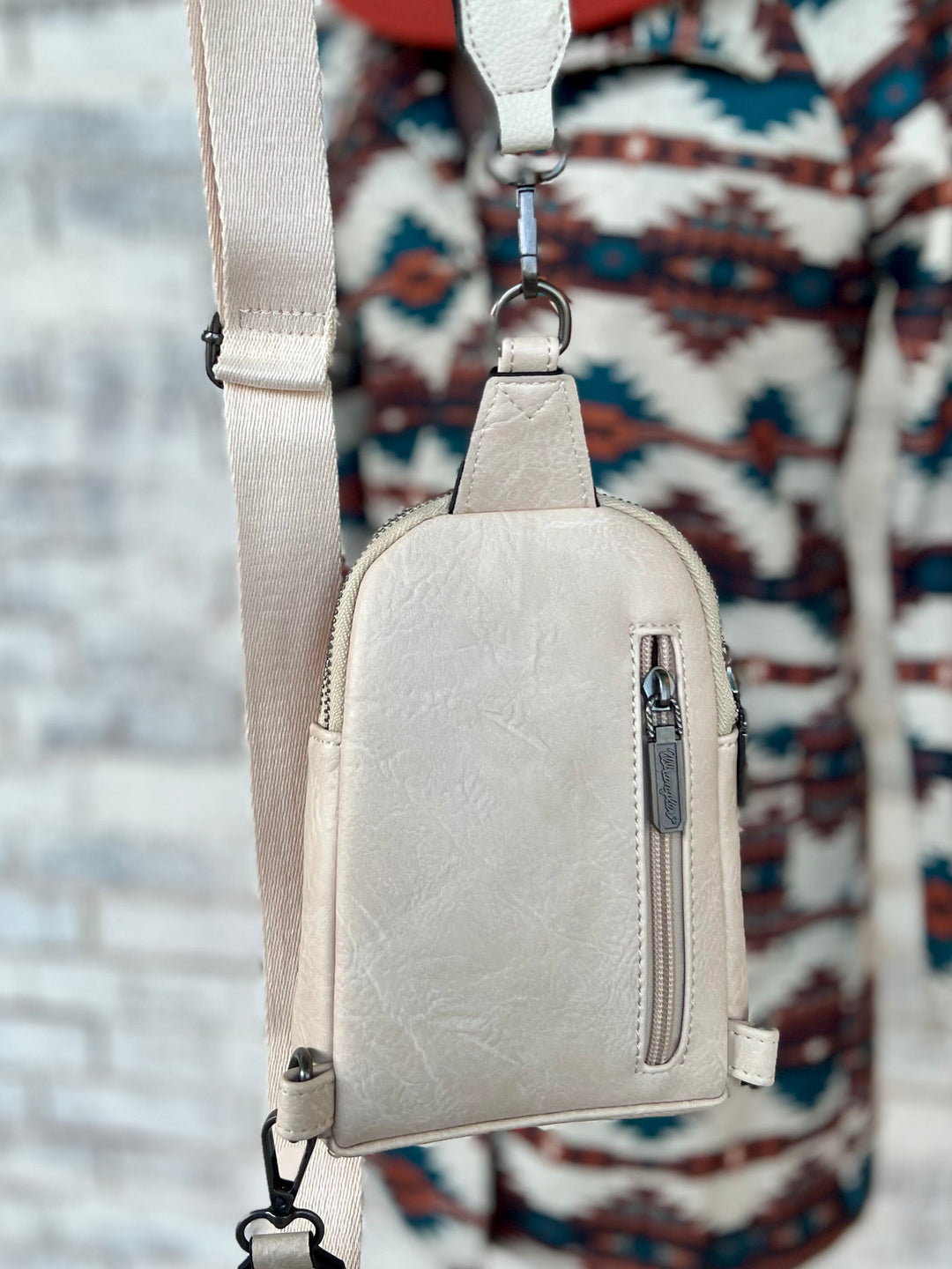 The Original Wrangler Cream Sling Back Crossbody Bag | gussieduponline