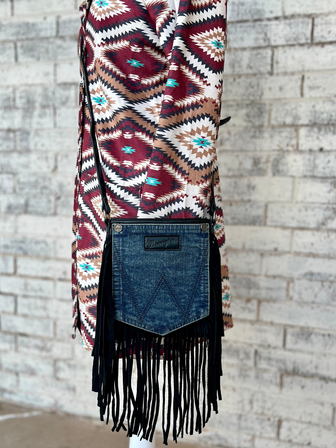 The Original Wrangler Pocket Black Crossbody | gussieduponline