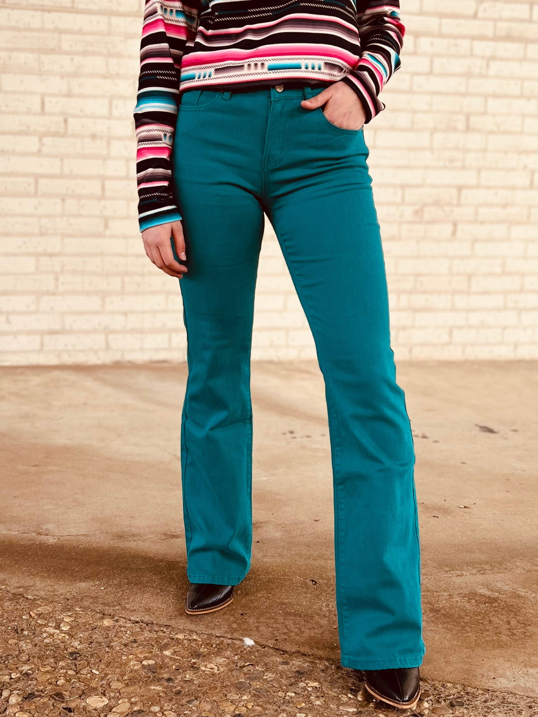 Walking West Denim Teal | gussieduponline