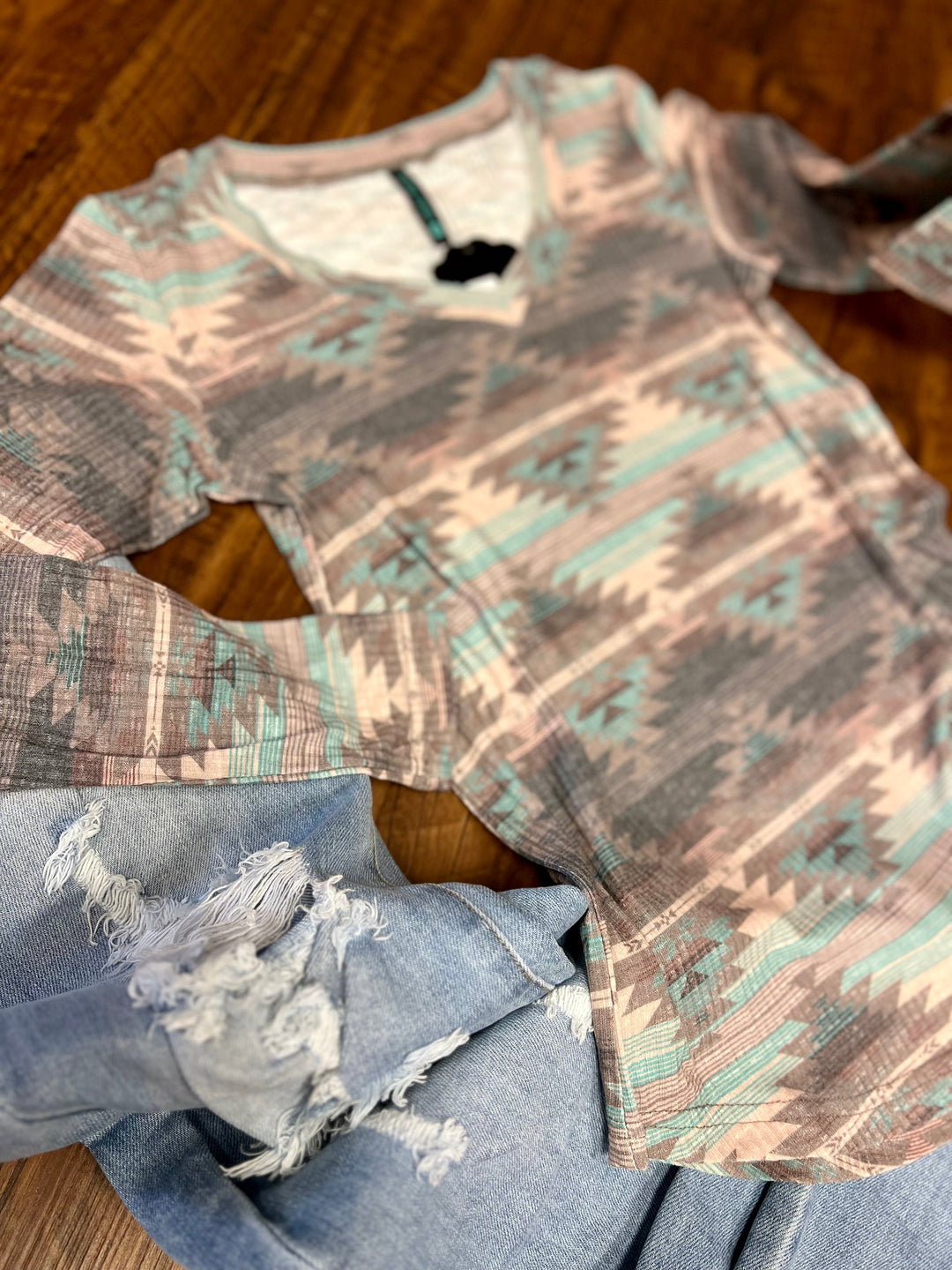 Burned Out Aztec Top | gussieduponline