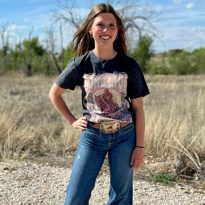 PLUS Hand Drawn Cowgirl's Graphic Tee | gussieduponline