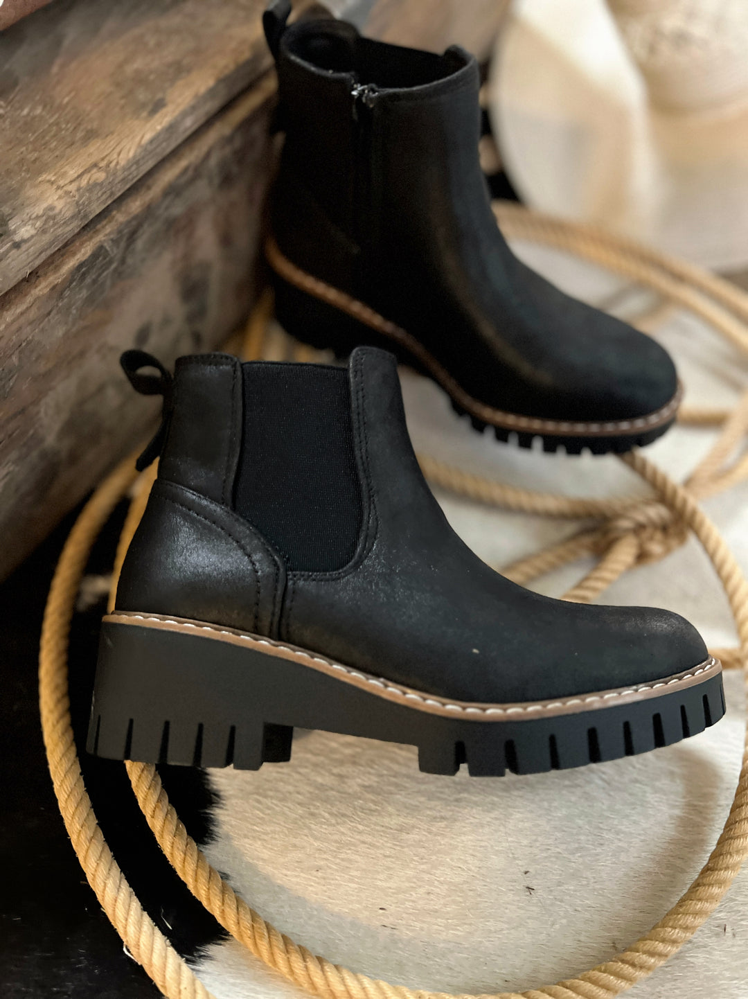 Stomping In Pasadena Black Booties | gussieduponline