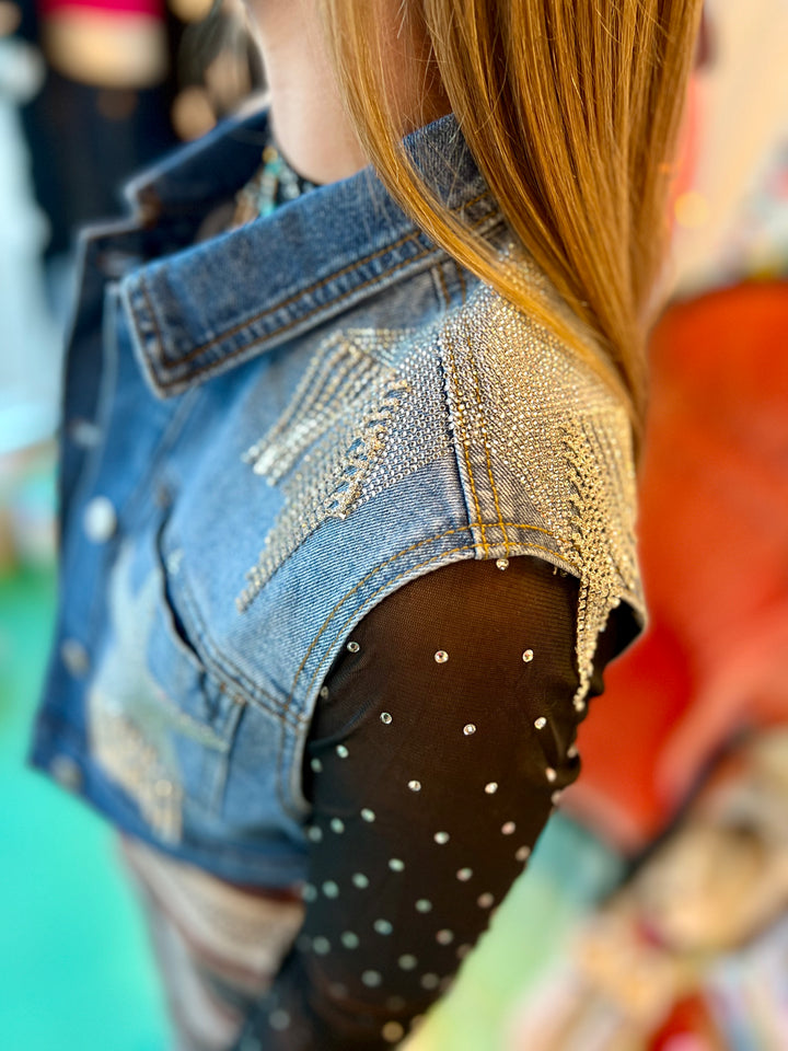 Reach For The Stars Denim Vest | gussieduponline