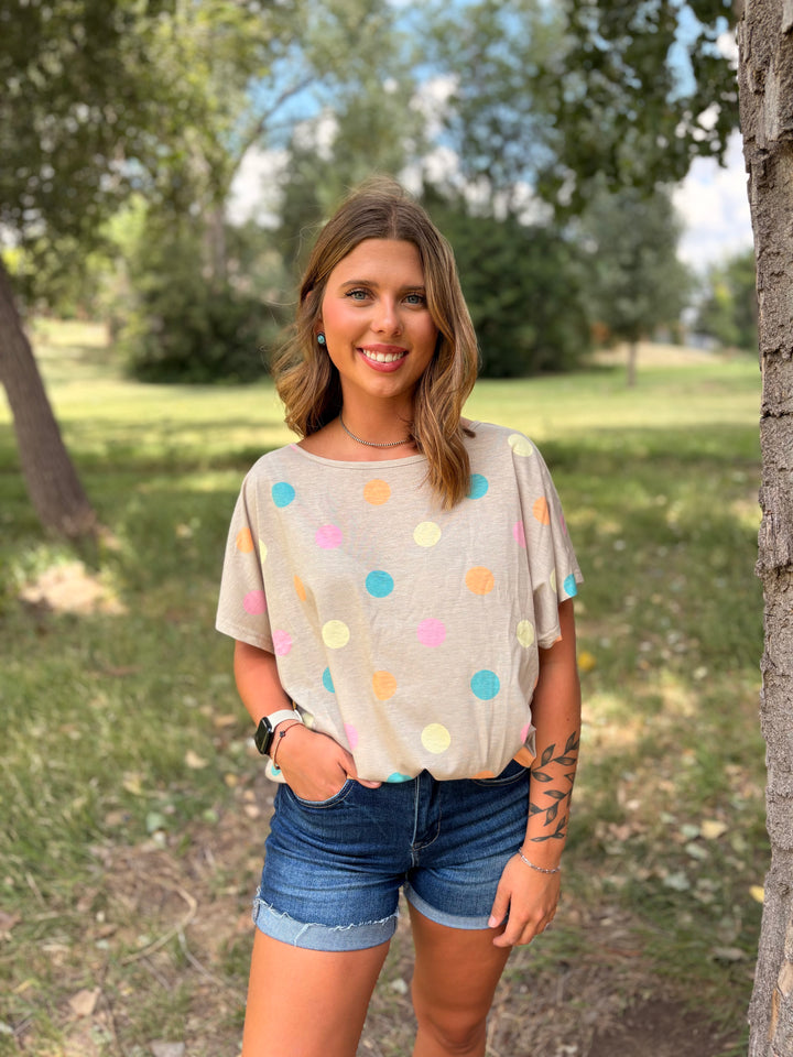 Sterling Kreek Pastel Polka Top