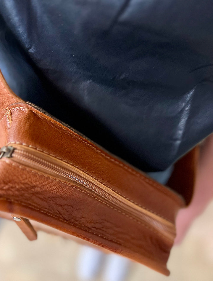 Darling Bull Tooled Front Sling Bag | gussieduponline