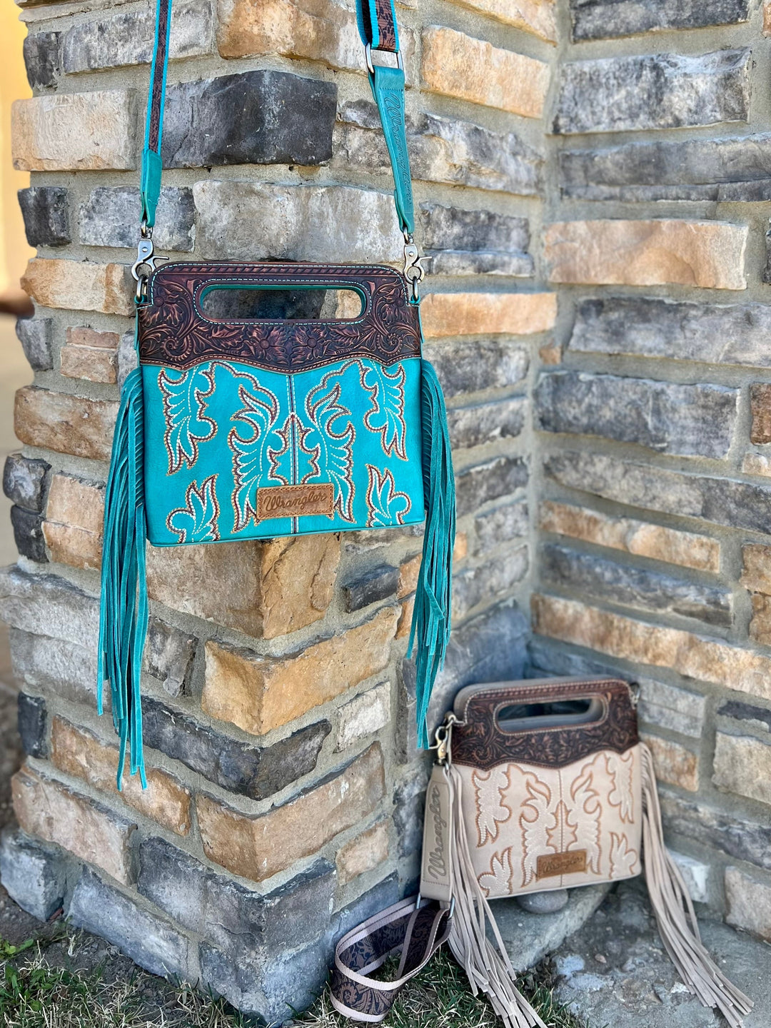 Montana West Embroidered Fringe Boot Bag- 2 Colors | gussieduponline