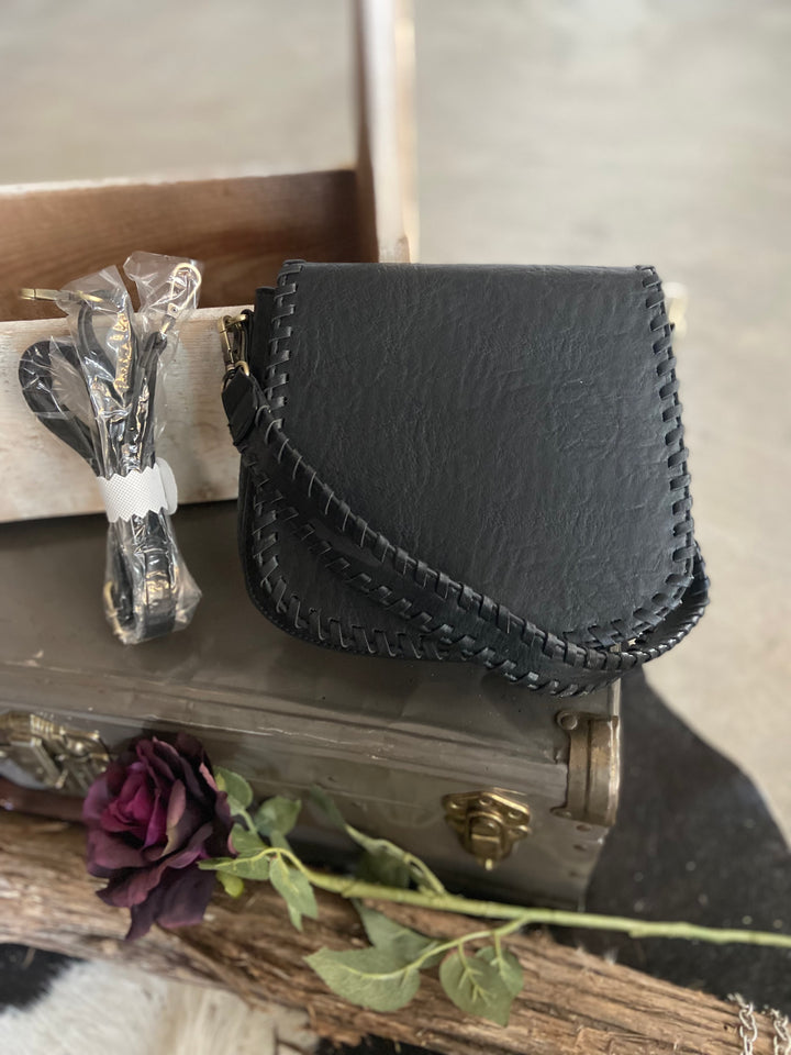 Joy Susan Whip Stitch Convertible Bag Black