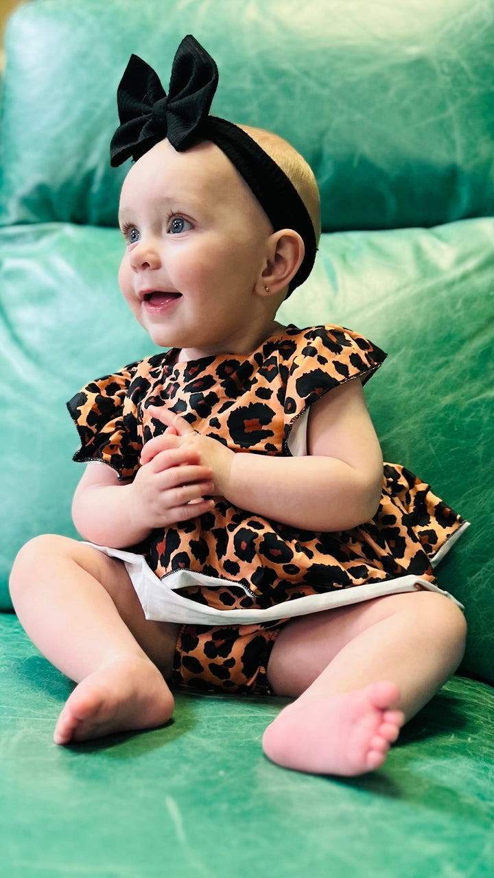 Baby Leopard Onsie Dress | gussieduponline