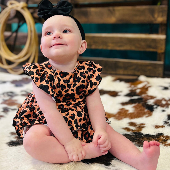 Baby Leopard Onsie Dress | gussieduponline