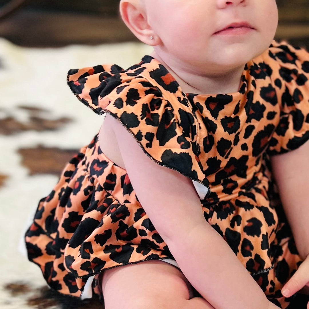 Baby Leopard Onsie Dress | gussieduponline