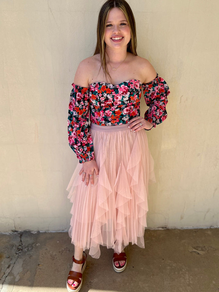 Whisping Blush Skirt | gussieduponline