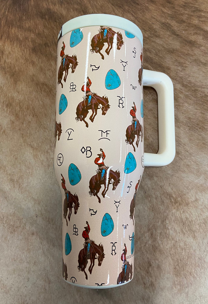 L&B Western Design 40oz Flip Straw Tumbler- 10 Designs