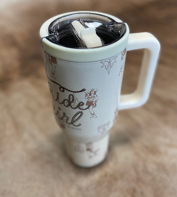 L&B Western Design 30oz. Flip Straw Tumbler- 5 Designs