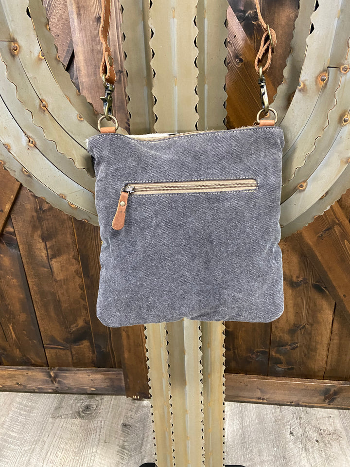 Myra Stone Aztec Canvas & Cowhide Crossbody