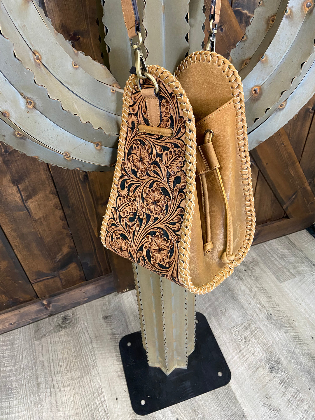 American Darling Bucket Hand Tooled Genuine Western Bag