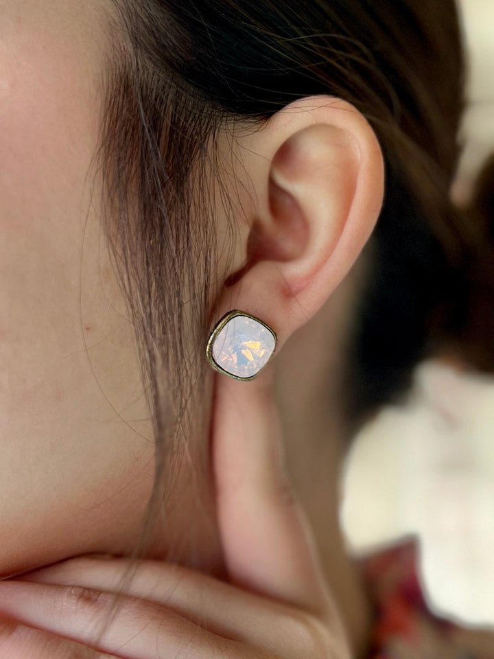 Panache Pink Stud Earrings | gussieduponline