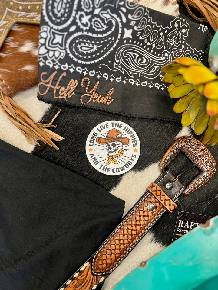 Hell Yeah Embroidered Bandana | gussieduponline