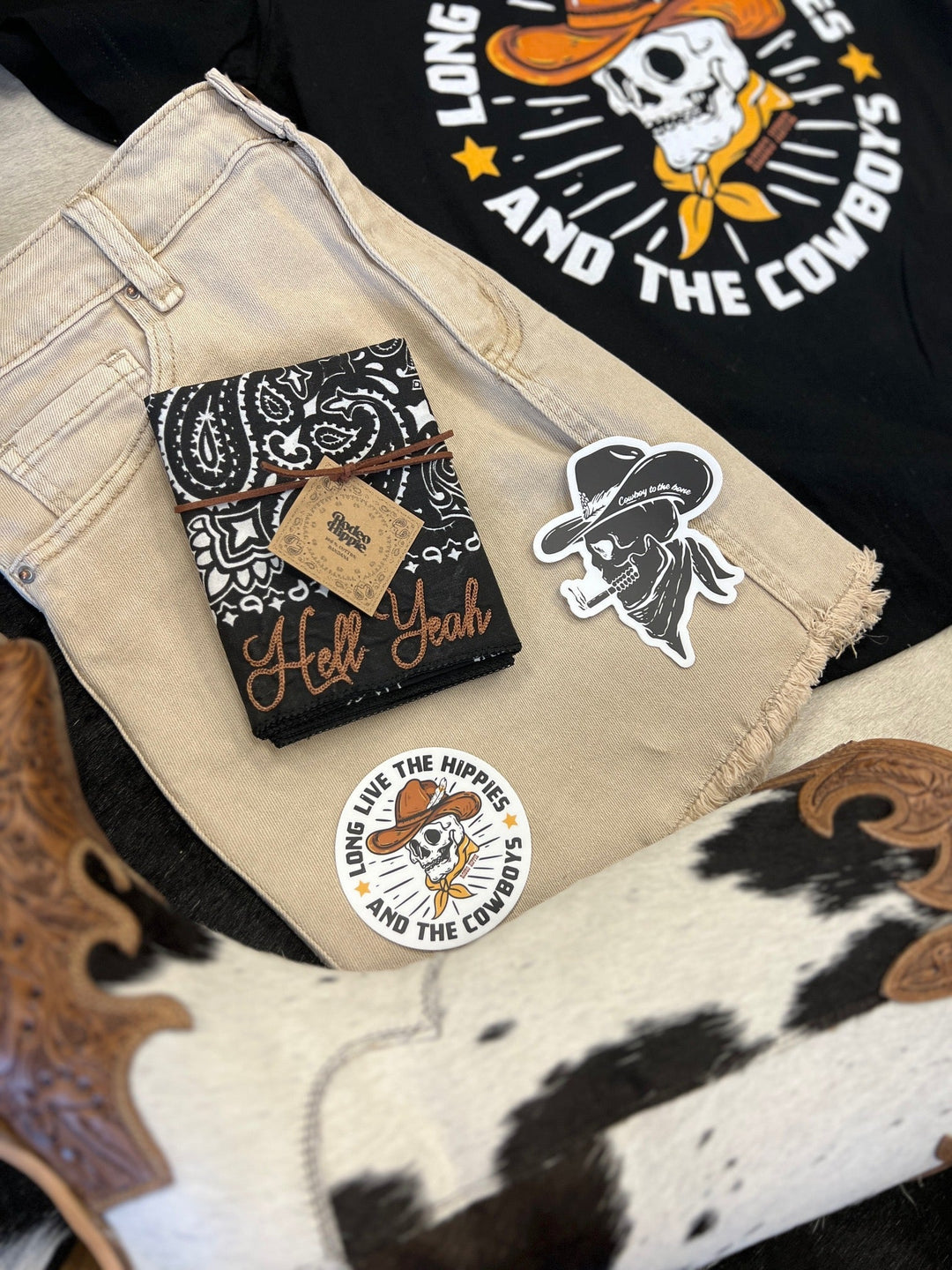 Hell Yeah Embroidered Bandana | gussieduponline