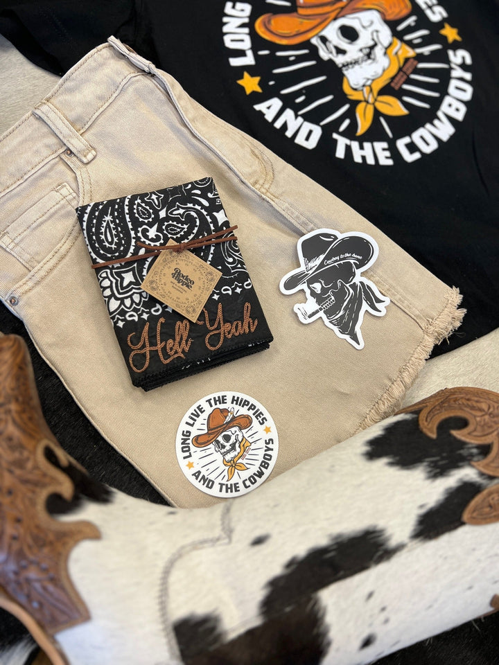 Hell Yeah Embroidered Bandana | gussieduponline