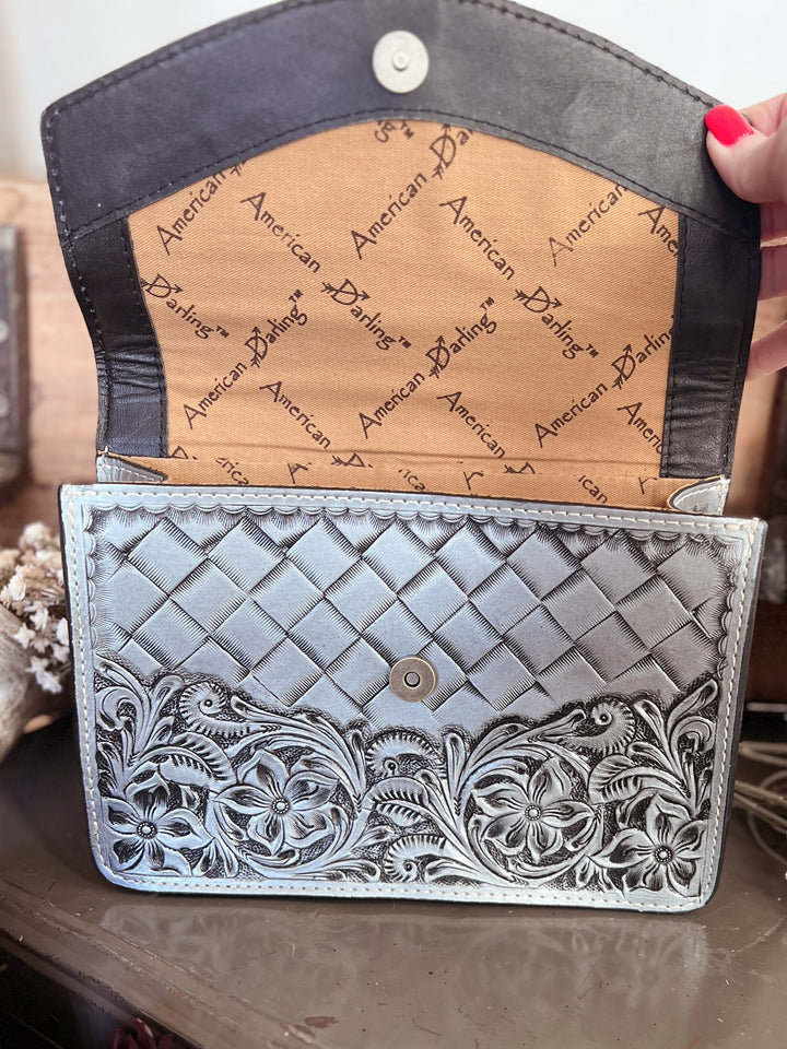 Darling Tooled Leather All-Around Belt Buckle Bag - 3 Colors