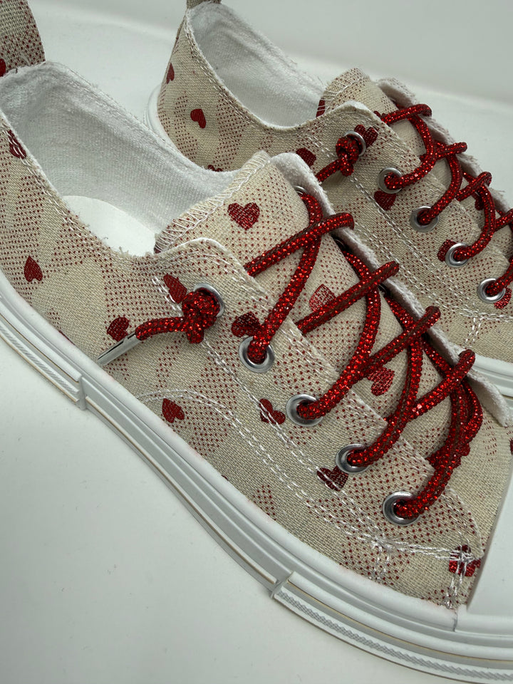 Aman Natural & Red Heart Sneakers*