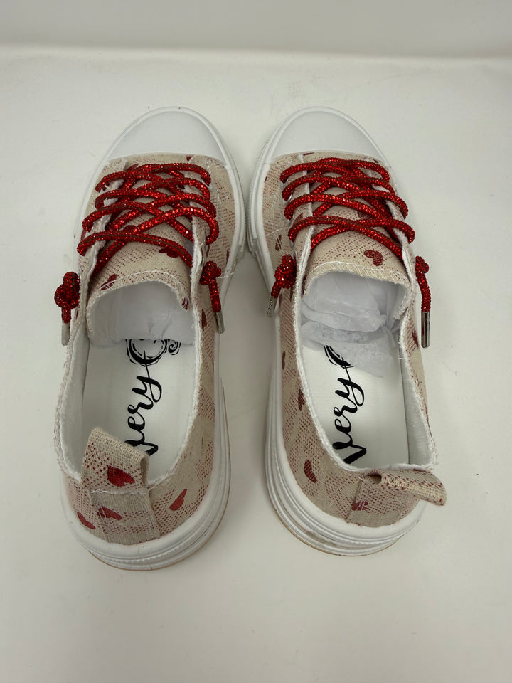 Aman Natural & Red Heart Sneakers*