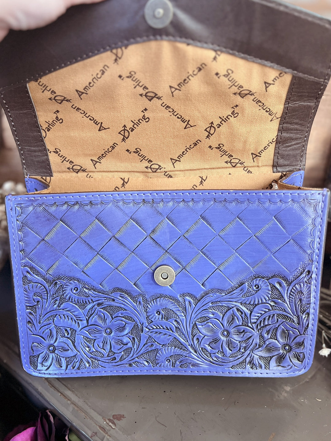 Darling Tooled Leather All-Around Belt Buckle Bag - 3 Colors