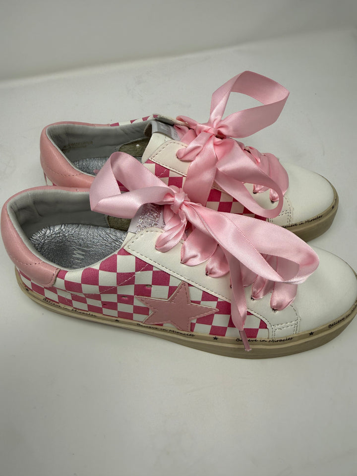 Gaby Pink Checkered Sneakers